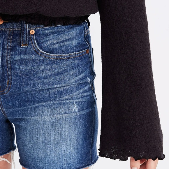 Madewell Texture & Thread Smocked Bell-Sleeve Top - Picture 4 of 9